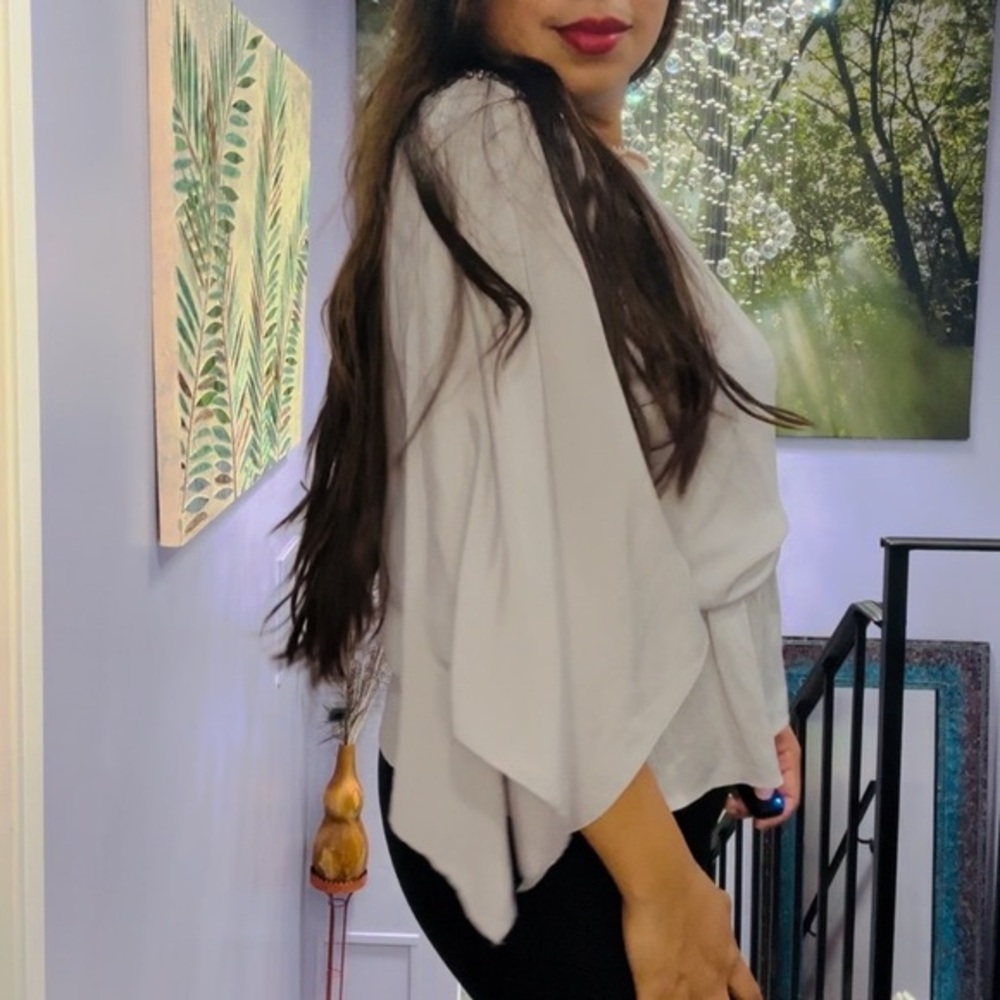 One sleeve beaded top